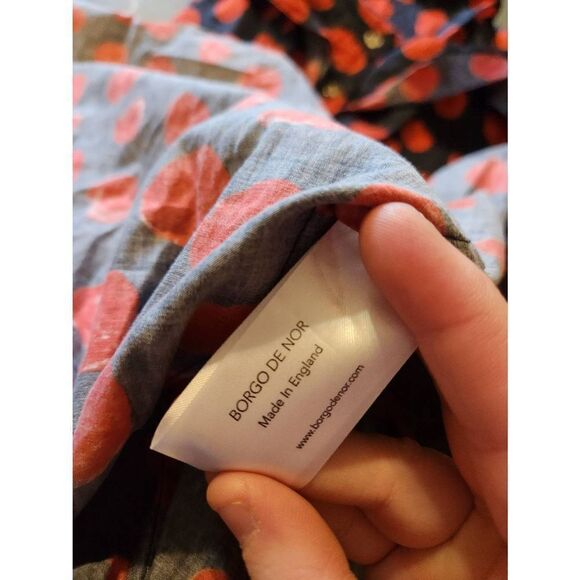 Borgo De Nor Florence Dress Red and Blue Polka Dot Long Maxi Sz UK8 US 4 - Picture 6 of 7